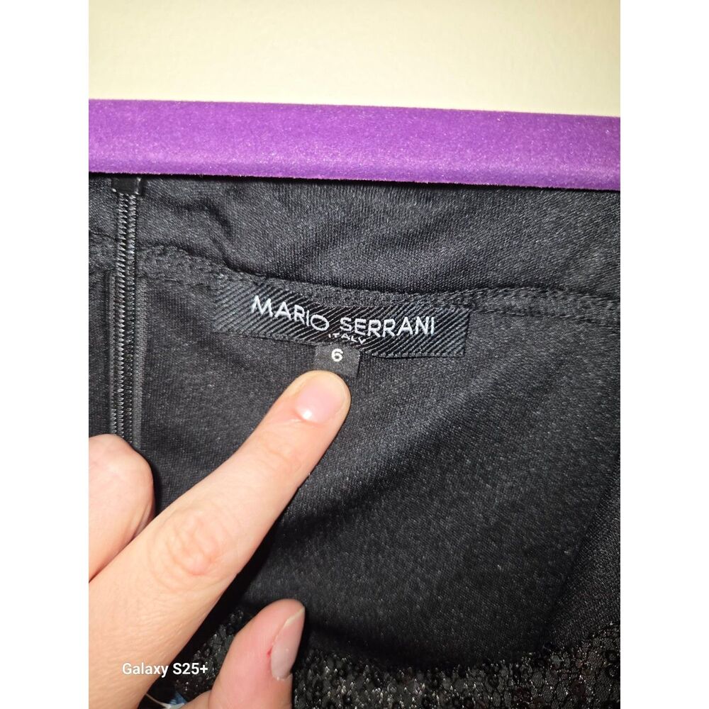 Mario Serrani Italy Black Dress – Size 6 - Picture 6 of 6